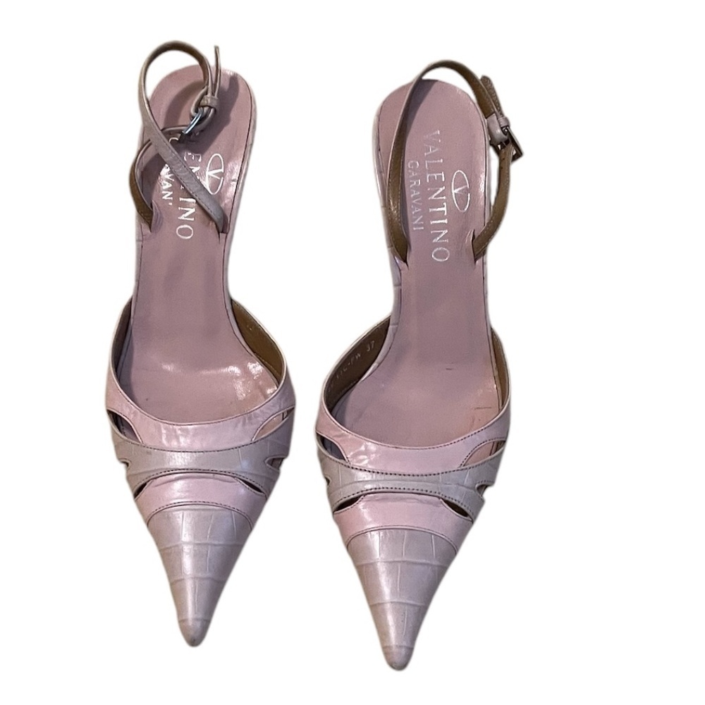 Valentino Garavani Pink and Tan Sandals
